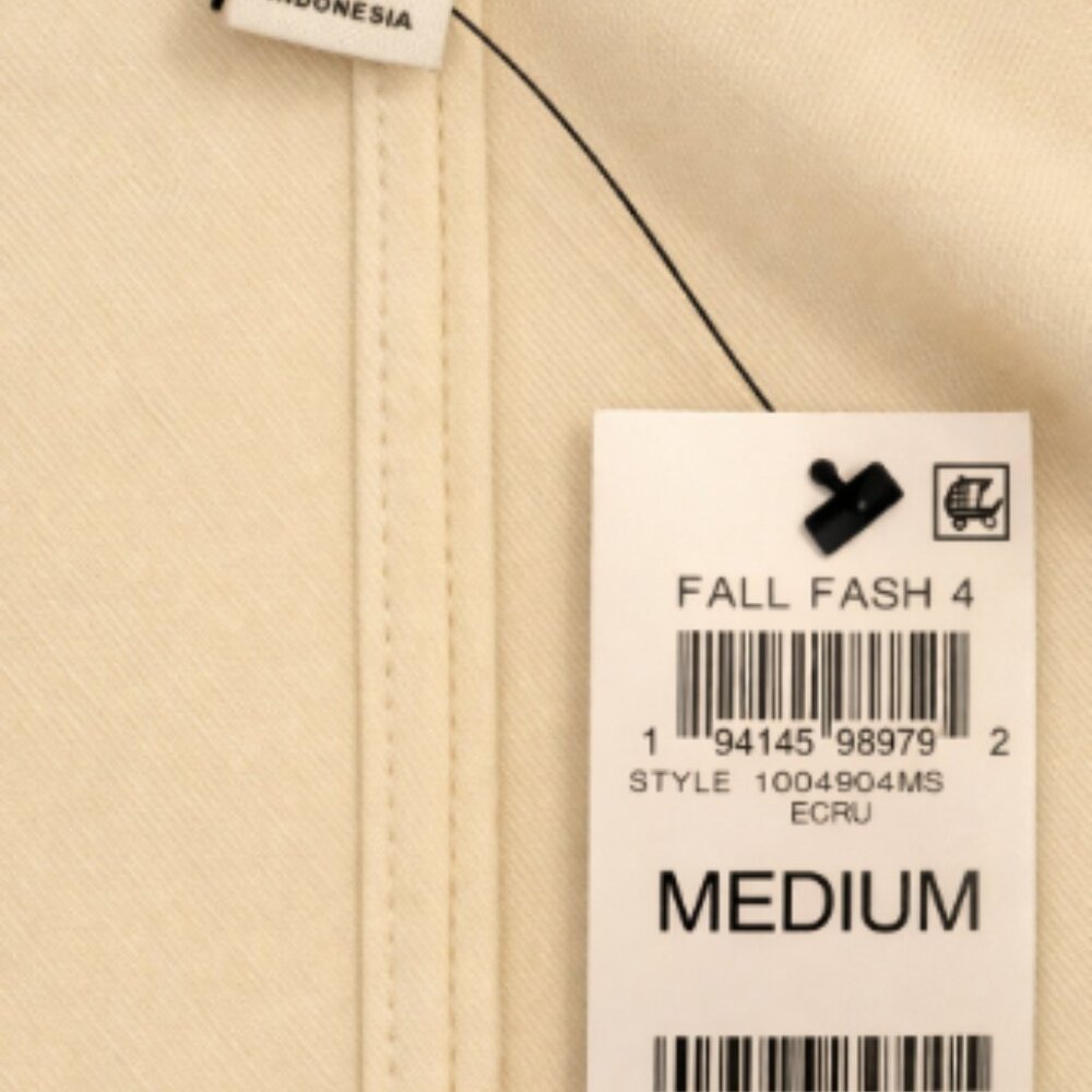 🧥 NWT ON 34th Chic Women’s Cream Pea Coat – Size M - Picture 5 of 8
